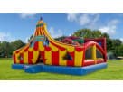 Perfect for Kyle toddler birthday parties, this circus-themed obstacle course rental in Austin holds up to 8 kids