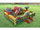 Perfect for Sugar Land toddlers, this construction-themed obstacle course rental in Houston holds up to 8 kids with slides