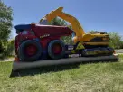 Construction Zone obstacle course rental in Austin with 4-person capacity, ideal for Georgetown birthday parties.