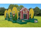 Corn Maze Obstacle Course rental in Austin with barn-themed inflatable and tunnel challenges, ideal for Pflugerville fall events.