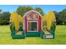 Corn Maze Obstacle Course rental in Austin with barn and corn towers—ideal for Round Rock fall festivals.