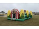 Corn Maze Obstacle Course rental in Austin with barn design, ideal for fall festivals and Leander farm-themed events.