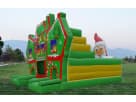 Christmas Holiday Maze inflatable bounce house rental in Dallas with obstacle course design, perfect for Grand Prairie holiday