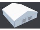 40ft x 50ft drive-through tent rental in Houston with peaked roof, ideal for large events seating up to 350 guests theater-style.