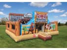 Wild West Cowboy toddler obstacle course rental in Houston with interactive pop-up features, ideal for League City birthday