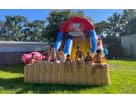 18ft farm-themed water slide rental in Dallas — wet or dry slide perfect for Grand Prairie birthday parties with kids ages 3
