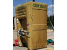 Dallas cash vault bounce house rental in vibrant yellow with machine gun details, ideal for Garland parties.