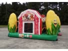 Corn Maze Obstacle Course rental in Dallas with colorful barn design, ideal for fall festivals and Lewisville birthday parties.