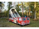 Fire Truck Slide bounce house rental in Dallas with dry slide tower, ideal for Lewisville birthday parties.