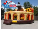Cowboy-themed bounce house rental in Dallas backyard, ideal for kids' parties in McKinney.