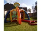 Sports-themed bounce house rental in Dallas with six interactive games, perfect for Grand Prairie birthday parties and events.