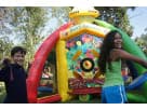 Junior Sports Games bounce house with six interactive games available for rental in Houston, ideal for The Woodlands school