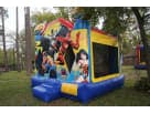 superhero justice league batman superman bounce house moonwalk rentals