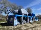 50ft Star Wars obstacle course rental in Houston with wet/dry slide option, perfect for Pearland birthday parties and events.