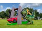 Toddler dinosaur obstacle course rental in Austin with slide and ball pit, perfect for Cedar Park birthday parties.