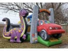 Dinosaur Land toddler obstacle course rental in Austin with slide and ball pit, ideal for Kyle birthday parties.