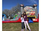 Perfect for Austin birthday parties, this Cars bounce house rental with dual slides features a climbing tower and castle design