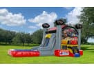 Lightning McQueen bounce house rental in Austin with dual water slides, ideal for Georgetown birthday parties.