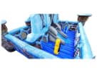 Disney Frozen 2 toddler obstacle course rental in Austin with climbing walls and slide, holds 8 kids—ideal for Georgetown
