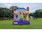 Disney Princess bounce house rental in Dallas with castle design, holds up to 6 kids, ideal for Fort Worth birthday parties.