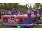 Disney Princess toddler bounce house rental in Dallas with castle turrets and slide—ideal for McKinney parties.