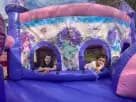 Disney Princess toddler bounce house rental in Dallas with dual play tunnels, ideal for ages 2-6 at Grand Prairie parties.