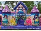 Disney Princess toddler bounce house rental in Dallas with castle turrets, ideal for Arlington birthday parties.