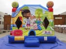 Doc McStuffins bounce house rental in Austin with wet or dry slide, perfect for Georgetown kids' parties and events.