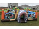 Toddler Dora & Diego obstacle course rental in Dallas with tunnel and slide, perfect for Grand Prairie birthday parties.