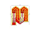 Double Rush Bounce House Obstacle Top View Schematics