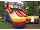 Disney Princess double slide bounce house rental in Dallas with wet/dry capability, ideal for Lewisville summer parties.