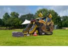 Excavador brincolín con tobogán acuático en renta en Austin, ideal para fiestas en Georgetown, con capacidad para 6-8 niños.