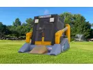 Skid Loader construction-themed bounce house rental in Austin with dual slides, ideal for Kyle birthday parties.