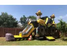 Excavator bounce house rental in Austin with wet or dry slides, ideal for San Marcos birthday parties and construction-themed