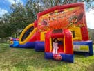 3in1 Thanksgiving bounce house with wet or dry slide rental in Houston — perfect for Spring backyard parties.