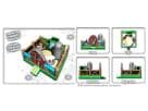 Farmyard toddler obstacle course rental in Dallas with farm animal graphics and tractor slide, ideal for Mesquite parties.
