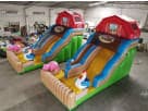 Farm-themed 18ft water slide rental in Dallas with wet or dry functionality, ideal for kids' birthday parties in Arlington.