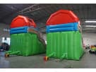 Farm-themed 18ft water slide rental in Dallas with wet or dry options, ideal for kids ages 3 and up at Lewisville parties.