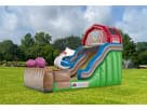 18ft farm-themed water slide rental in Dallas—wet or dry option perfect for Plano birthday parties with kids ages 3 and up.