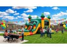 2-Lane Fiesta Bounce House Combo with water slide rental in Austin, perfect for Cedar Park birthday parties with kids.