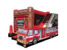 Fire station bounce house combo with wet or dry slide available for rental in Austin, perfect for Leander birthday parties.