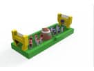 Bungee Football Tug-O-War Sports rental in Houston with basketball hoops—ideal for ages 6 and up party games.