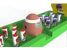 Inflatable bungee football tug-of-war game rental in Houston with dual basketball hoops, perfect for ages 6 and up at Kingwood