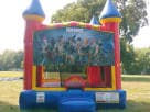 Perfect for Frisco birthday parties, this 13x13 Fortnite bounce house rental in Dallas features vibrant red, blue, and yellow