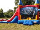 Fortnite obstacle course rental in Dallas with wet or dry slide option, ideal for Mesquite parties.