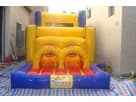SpongeBob obstacle course rental in Houston with 50ft wet or dry slide — ideal for Pearland parties.