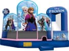 Perfecto para fiestas en Houston, este inflable Frozen con tobogán acuático en renta incluye personajes de Disney y áreas