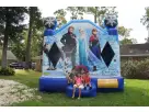 Perfect for Austin princess parties, this Disney-licensed Frozen bounce house rental features Elsa, Anna, and dual towers