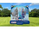 Frozen-themed bounce house rental in Houston featuring Disney characters, ideal for The Woodlands parties.