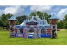 Frozen toddler obstacle course rental in Dallas with dual towers, perfect for Plano birthday parties and events.